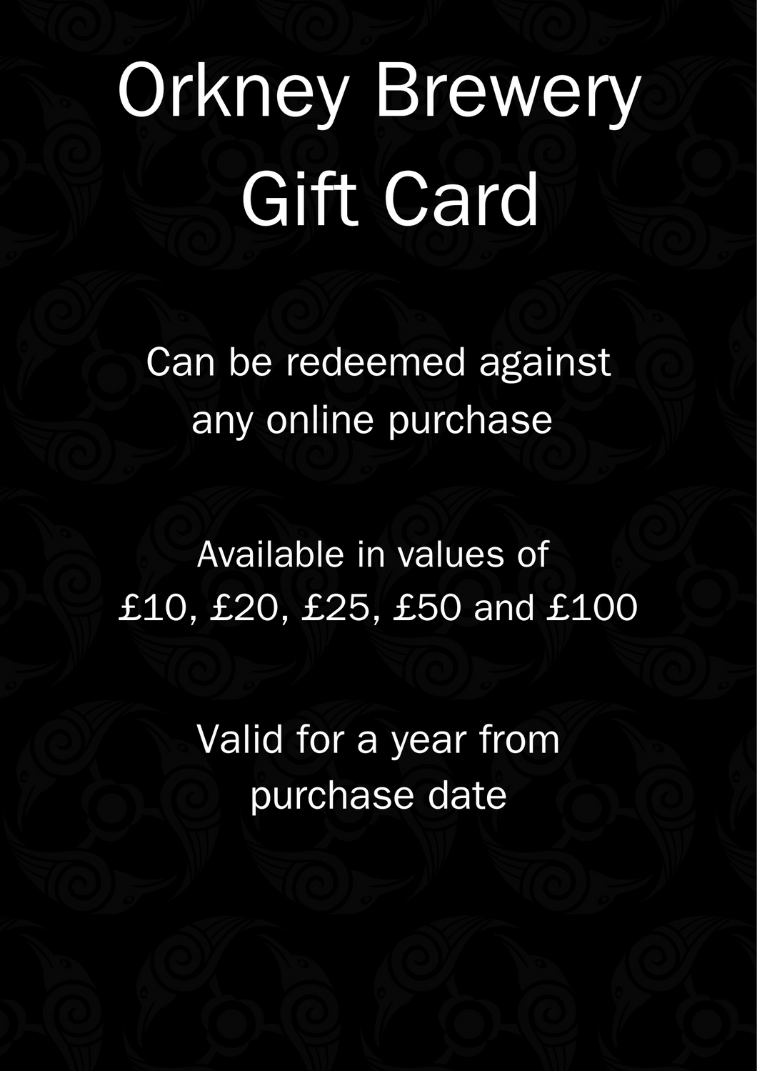 Orkney Brewery Gift Card